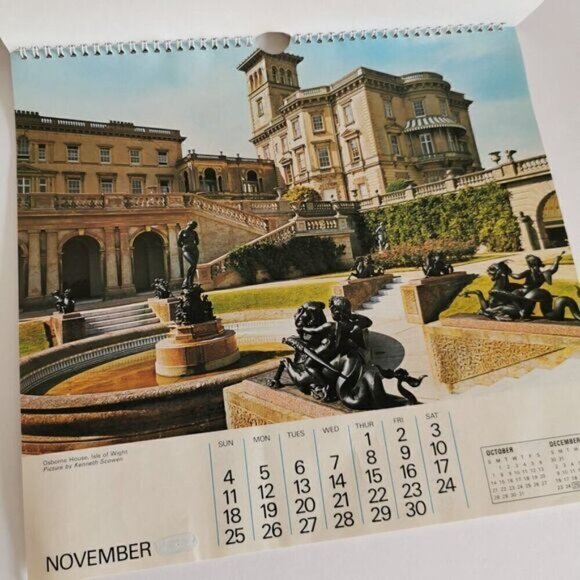 1979 British Heritage Calendar - Cozy Cottage Landscape England Britain Vintage - Picture 10 of 13